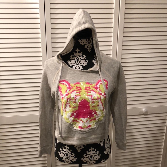 sequin tiger hoodie